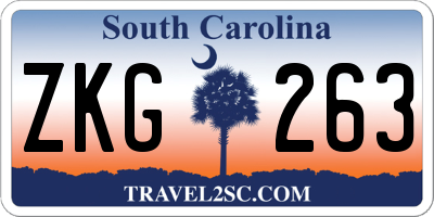 SC license plate ZKG263