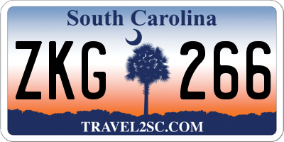 SC license plate ZKG266