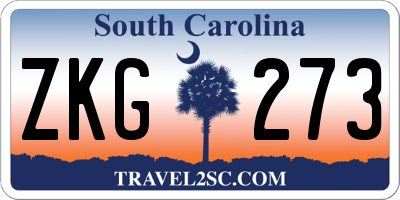 SC license plate ZKG273