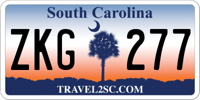 SC license plate ZKG277