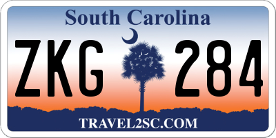SC license plate ZKG284