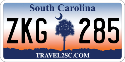 SC license plate ZKG285