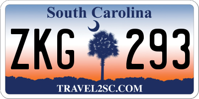SC license plate ZKG293