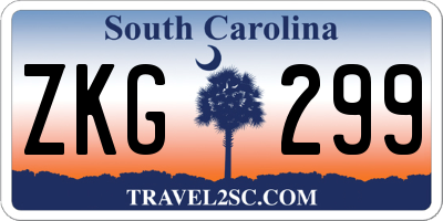 SC license plate ZKG299