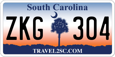 SC license plate ZKG304