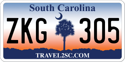 SC license plate ZKG305