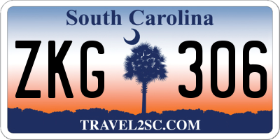 SC license plate ZKG306