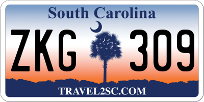SC license plate ZKG309