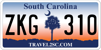 SC license plate ZKG310