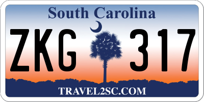 SC license plate ZKG317