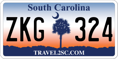 SC license plate ZKG324