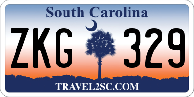 SC license plate ZKG329