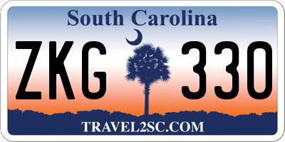 SC license plate ZKG330