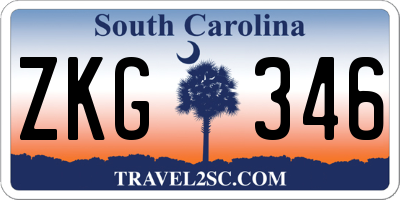 SC license plate ZKG346