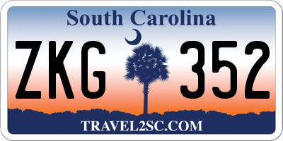 SC license plate ZKG352