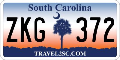 SC license plate ZKG372