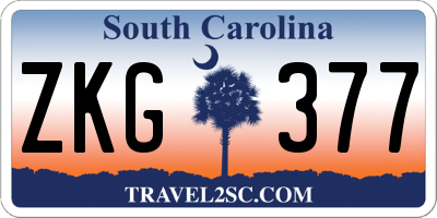 SC license plate ZKG377