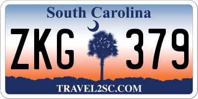 SC license plate ZKG379