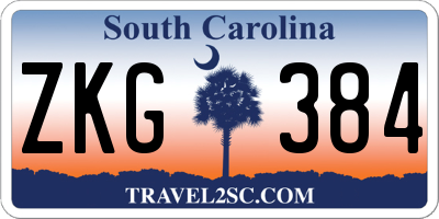 SC license plate ZKG384