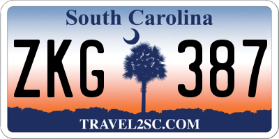 SC license plate ZKG387
