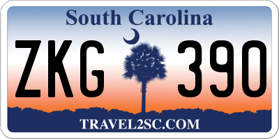 SC license plate ZKG390