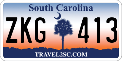 SC license plate ZKG413