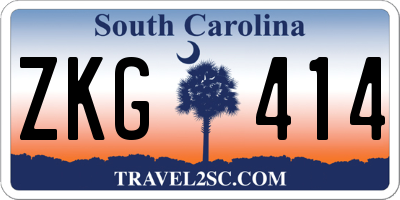 SC license plate ZKG414
