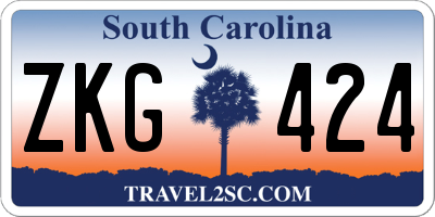 SC license plate ZKG424