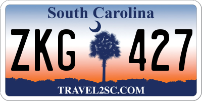 SC license plate ZKG427