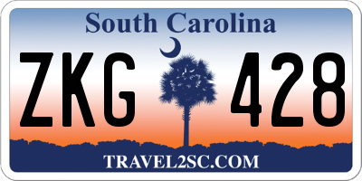 SC license plate ZKG428