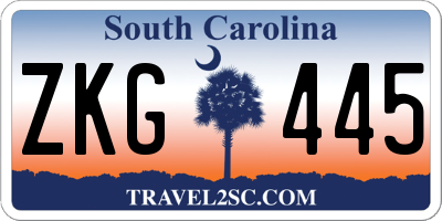 SC license plate ZKG445
