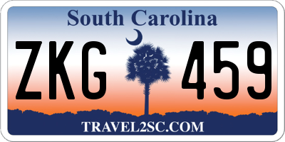 SC license plate ZKG459