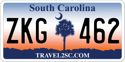 SC license plate ZKG462