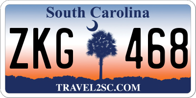 SC license plate ZKG468