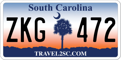 SC license plate ZKG472