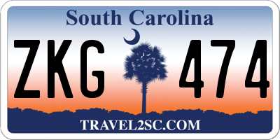 SC license plate ZKG474