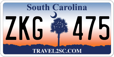 SC license plate ZKG475