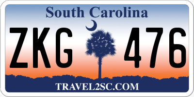 SC license plate ZKG476