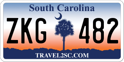 SC license plate ZKG482
