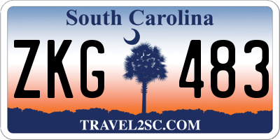 SC license plate ZKG483