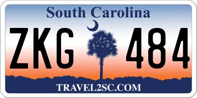 SC license plate ZKG484