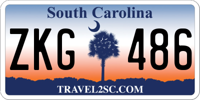 SC license plate ZKG486