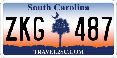 SC license plate ZKG487