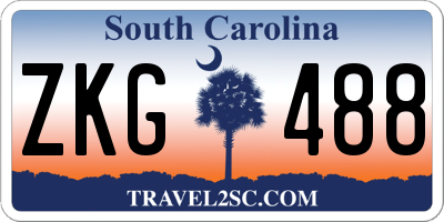 SC license plate ZKG488