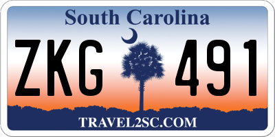 SC license plate ZKG491