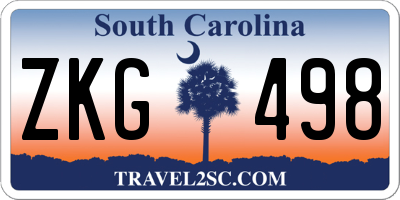 SC license plate ZKG498