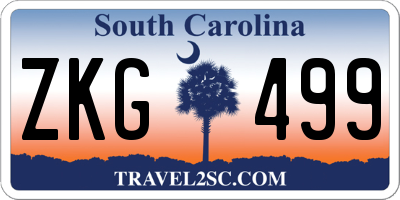 SC license plate ZKG499