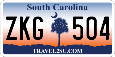 SC license plate ZKG504