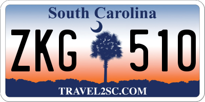 SC license plate ZKG510