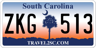 SC license plate ZKG513